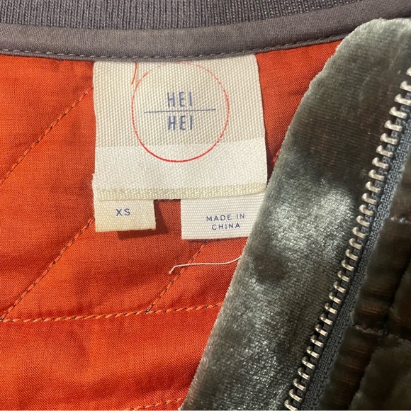 ANTHROPOLIGIE Hei Hei Velvet quilted jacket Sz XS - Picture 12 of 13